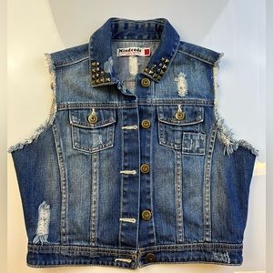 Mindcode sleeveless jean jacket vest r28-20